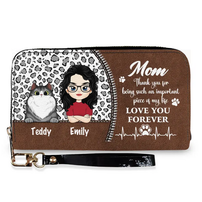 Thank You For Being Such An Important Piece Of My Life Love You Forever - Personalized Leather Wallet - LW16