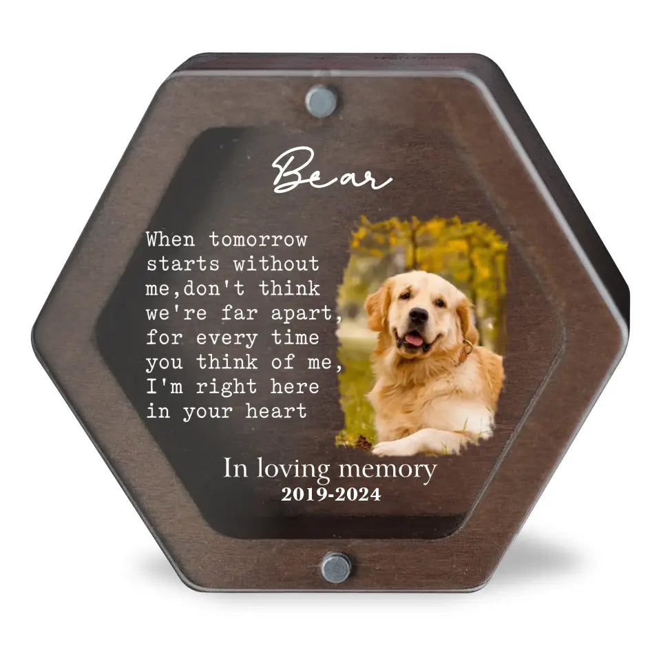 When Tomorrow Starts Without Me - Personalized Memorial Box, Pet Loss Gift, Memorial Gift  - MB18