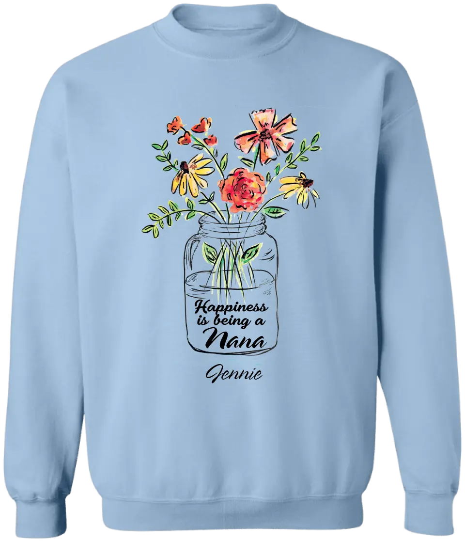 Happiness Is Being A Nana - Personalized T-Shirt, Gift For Mother's Day/Birthday, Gift For Her - TS1169