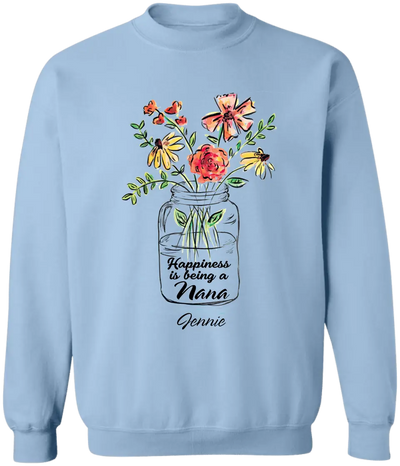 Happiness Is Being A Nana - Personalized T-Shirt, Gift For Mother's Day/Birthday, Gift For Her - TS1169