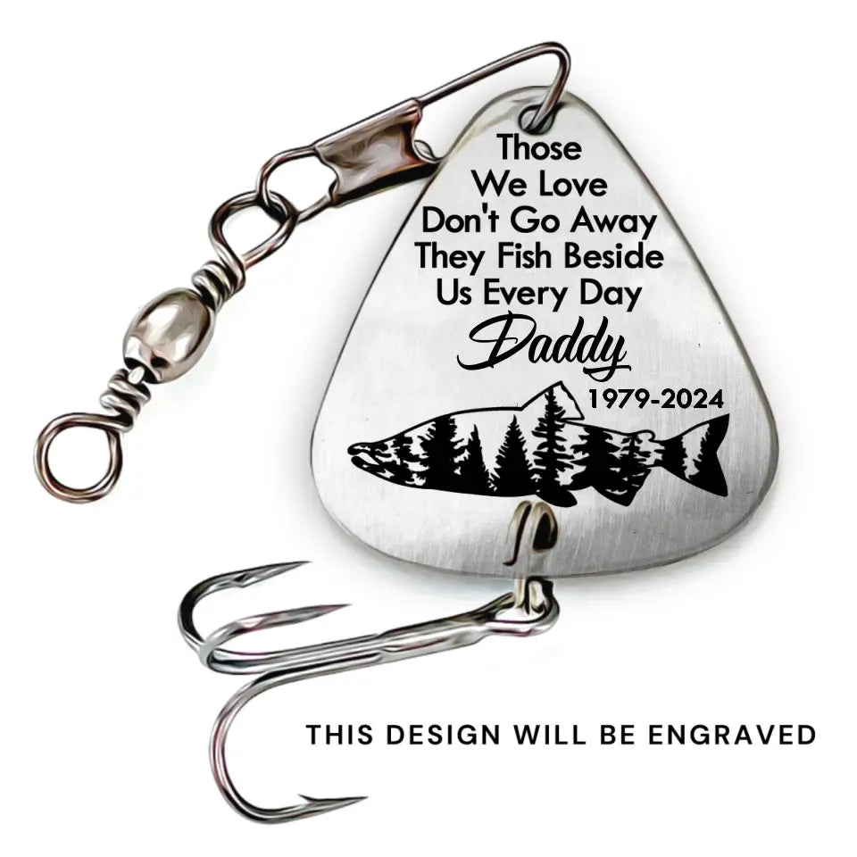 Those We Love Don't Go Away They Fish Beside Us Every Day - Personalized Fishing Lure, Memorial Gift For Family - FL02