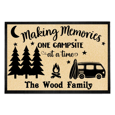 Making Memories One Campsite At A Time - Personalized Doormat, Gift For Camping Lovers - DM180
