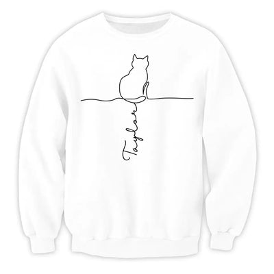 Custom Cat's Name - Personalized T-Shirt, Gift For Cat Lover, Cat Dad Gift, Cat Mom Gift - TS1172