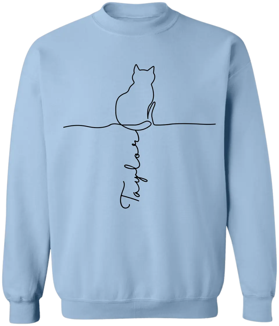 Custom Cat's Name - Personalized T-Shirt, Gift For Cat Lover, Cat Dad Gift, Cat Mom Gift - TS1172