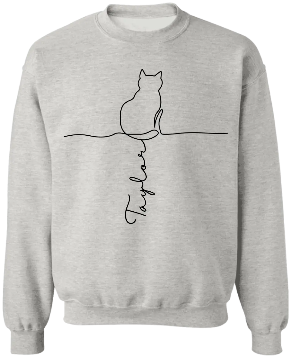 Custom Cat's Name - Personalized T-Shirt, Gift For Cat Lover, Cat Dad Gift, Cat Mom Gift - TS1172