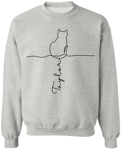Custom Cat's Name - Personalized T-Shirt, Gift For Cat Lover, Cat Dad Gift, Cat Mom Gift - TS1172