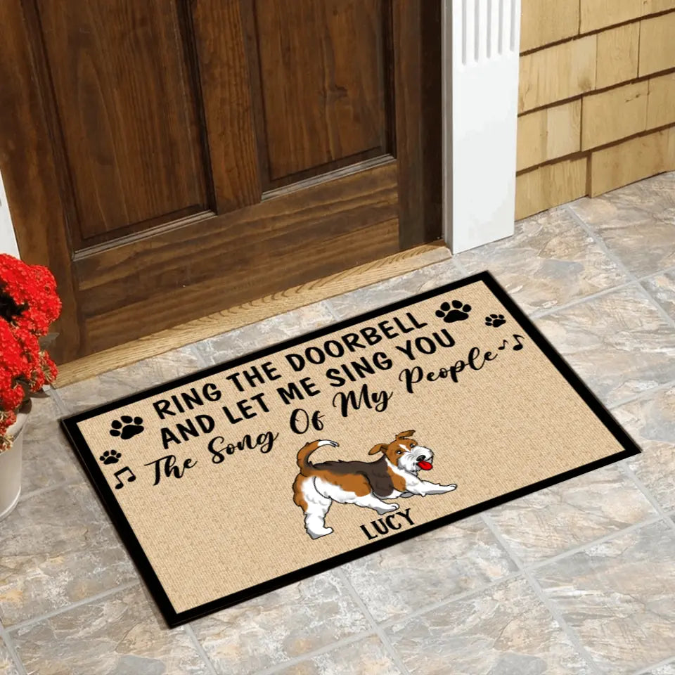 Ring The Doorbell And Let Me Sing You The Song Of My People - Personalized Doormat