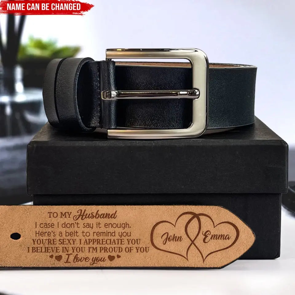 I Believe In You I'm Proud Of You I Love You - Personalized Leather Bell, Gift For Husband, Gift For Him - LB03