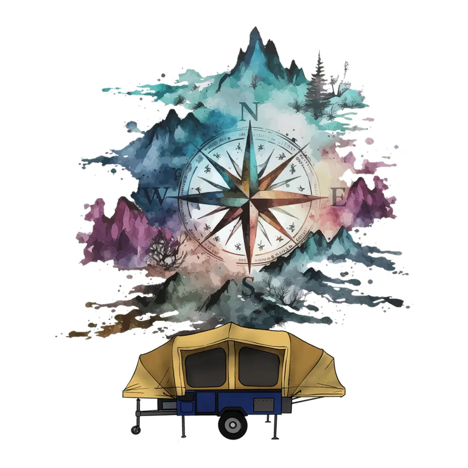 Not All Those Who Wander Are Lost, Compass - Personalized Decal, Gift For Camping Lovers - PCD116