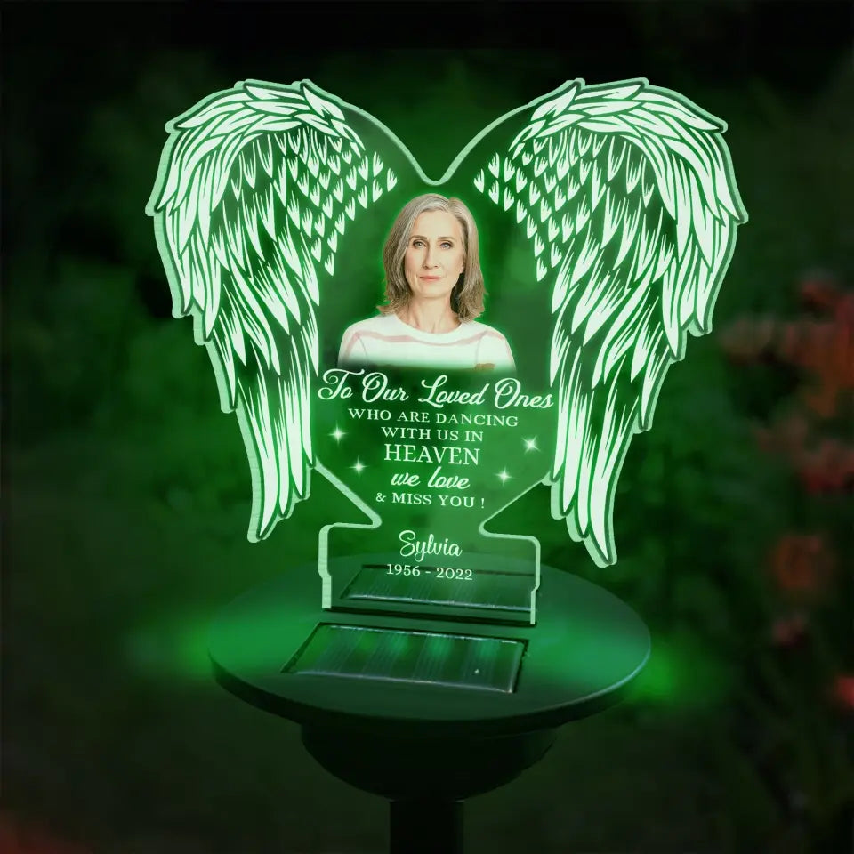 Our Loved Ones Who Are Dancing With Us In Heaven - Personalized Solar Light, Remembrance Gift - SL159