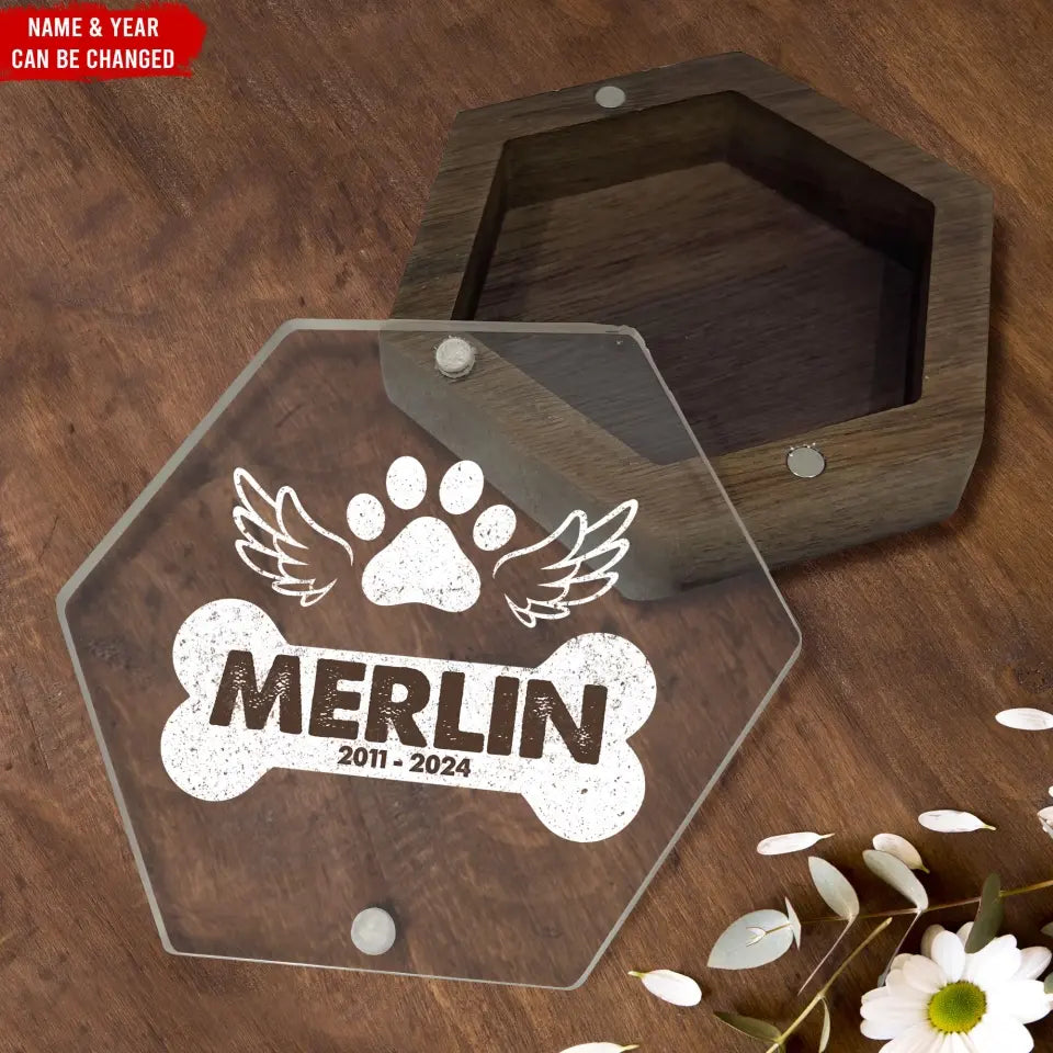 Dog Bone Memorial Gifts - Personalized Memorial Box, Gift For Dog Lover - MB20