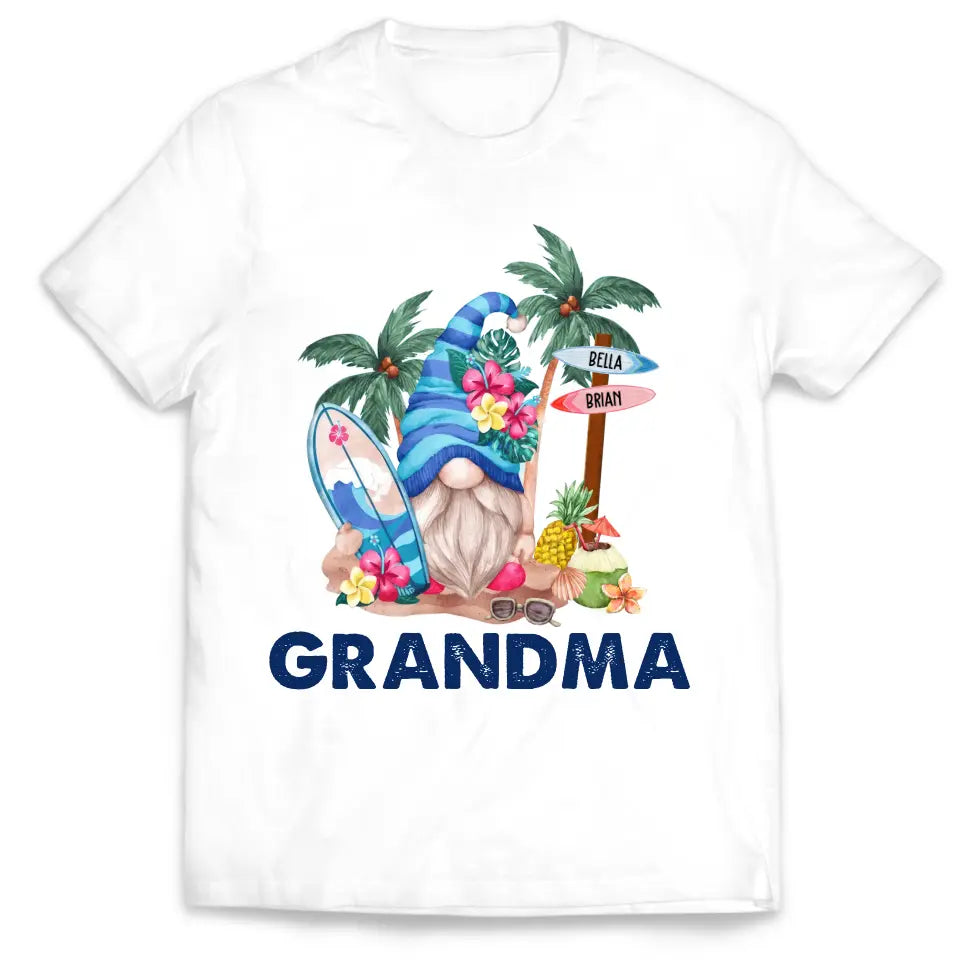 Gnome Summer With Grandkids - Personalized Gift For Grandma, Summer Gift - TS1177