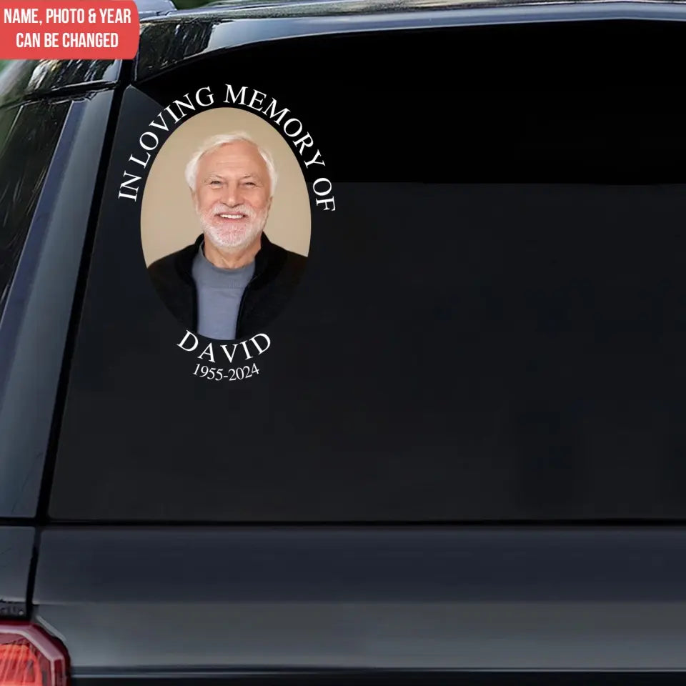 In Loving Memory Of Loved One, Decal In Memory - Personalized Decal, Memorial Gift, Funeral Gift - PCD118