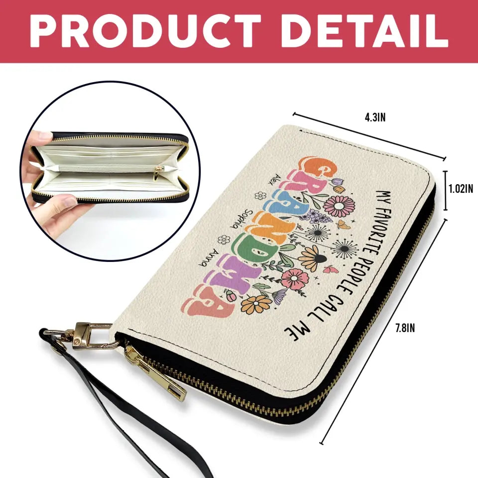 My Favorite People Call Me Mommy - Personalized Leather Wallet, Gift For Mother - LW18