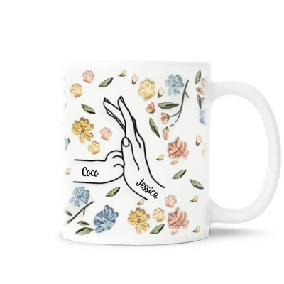 High Five Dog Paw And Hand - Personalized Mug, Gift For Dog Mom, Dog Lovers, Family Gift - M93