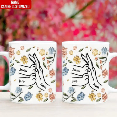 High Five Dog Paw And Hand - Personalized Mug, Gift For Dog Mom, Dog Lovers, Family Gift - M93