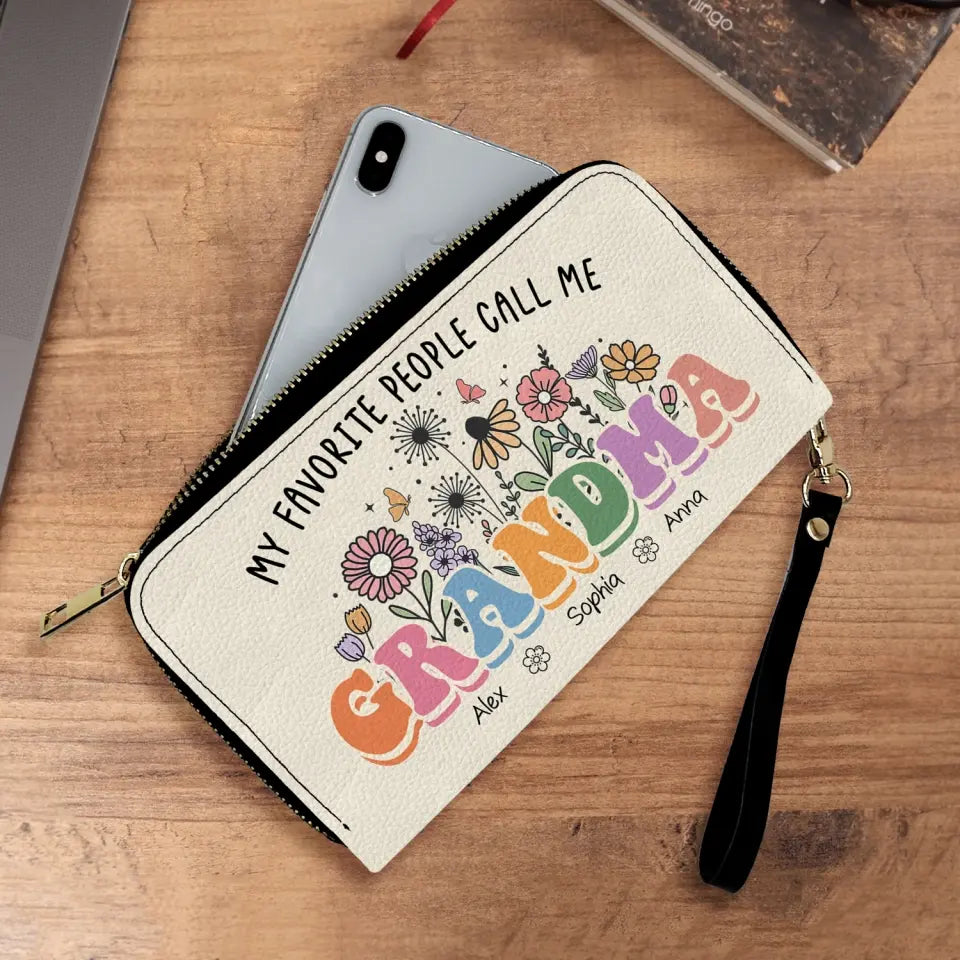 My Favorite People Call Me Mommy - Personalized Leather Wallet, Gift For Mother - LW18