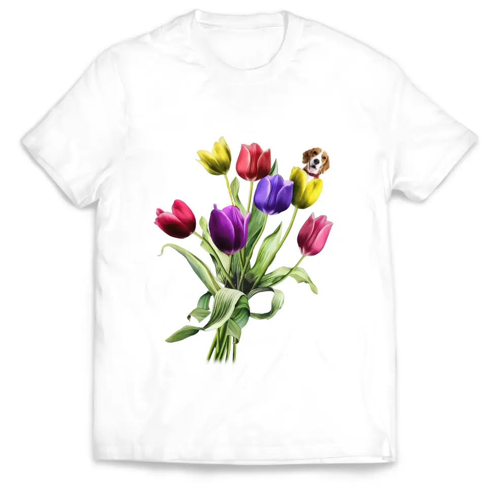 Dog Tulip Flower Limited Edition - Personalized T-Shirt, Gift For Dog Lovers, Dog Mom, Dog Dad - TS1180