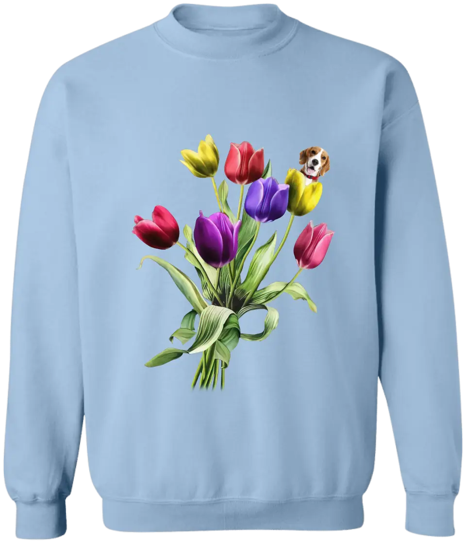 Dog Tulip Flower Limited Edition - Personalized T-Shirt, Gift For Dog Lovers, Dog Mom, Dog Dad - TS1180