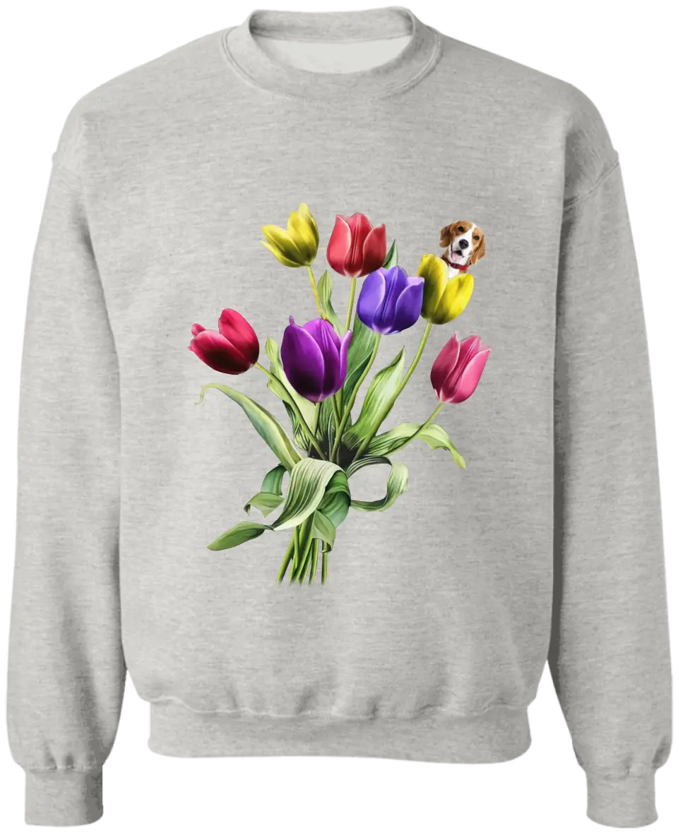 Dog Tulip Flower Limited Edition - Personalized T-Shirt, Gift For Dog Lovers, Dog Mom, Dog Dad - TS1180