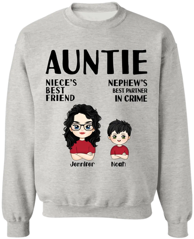Auntie Niece’s Best Friend Nephew’s Best Partner In Crime - Personalized T-Shirt - TS1181