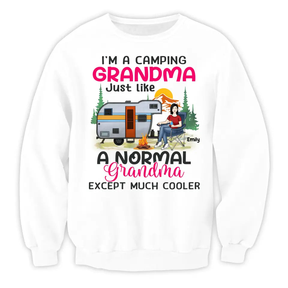 I’m A Camping Grandma Just Like A Normal Grandma Except Much Cooler - Personalized T-shirt - TS1182