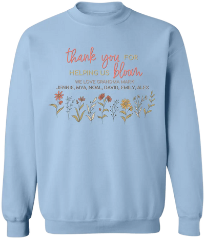 Thank You For Helping Us Bloom - Personalized T-Shirt, Gift For Mom, Grandma - TS1183