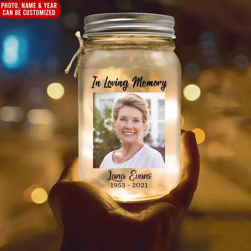 You're Gone But Not Forgotten - Personalized Mason Jar Light, Memorial Gift - MJL44