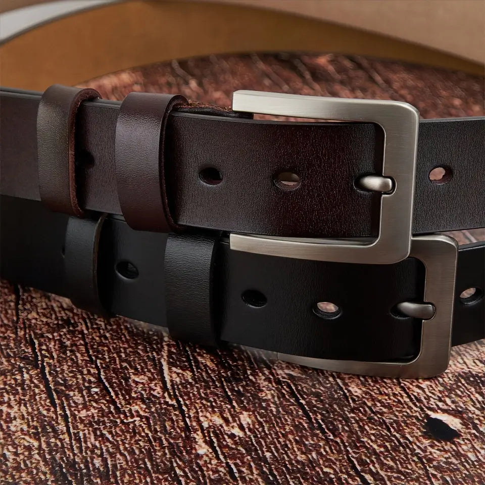 Dad The Man The Myth The Legend - Personalized Leather Belt, Gift For Dad, Family Gift - LB05