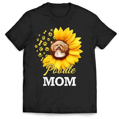 Dog Mom Sunflower - Personalized T-Shirt, Gift For Dog Mom, Gift For Dog Lovers - TS1186