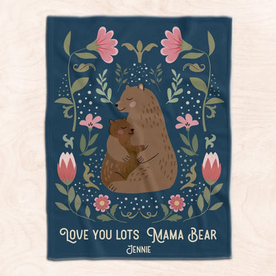 Mama Bear - Personalized Blanket, Gift For Mom, Grandma, Gift For Family - BL55