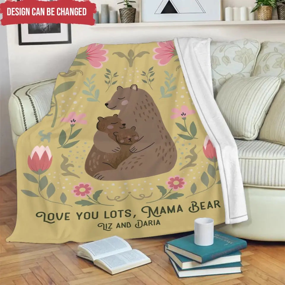 Mama Bear - Personalized Blanket, Gift For Mom, Grandma, Gift For Family - BL55