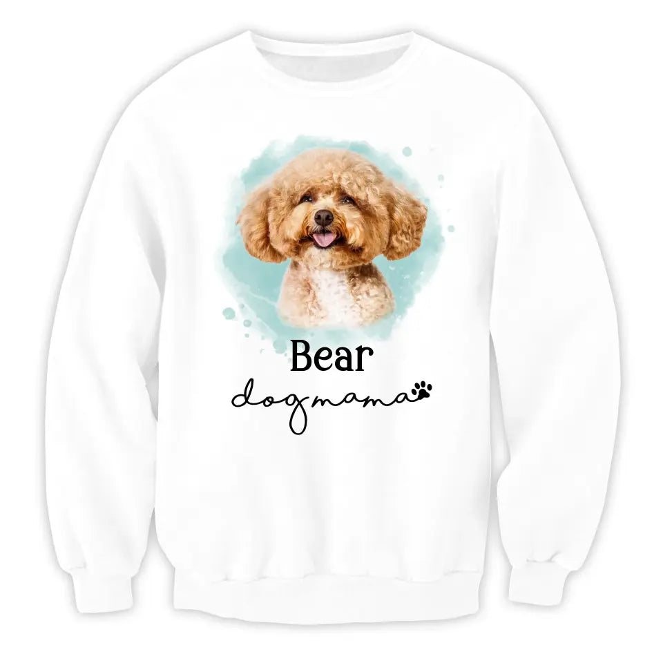 Pet Photo, Dog Mama - Personalized T-Shirt, Gift For Dog Lover - TS1187
