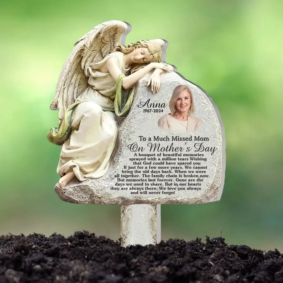 A Bouquet Of Beautiful Memories Sprayed With A Million Tears - Personalized Plaque Stake, stake, custom stake, memorial, memorial gift