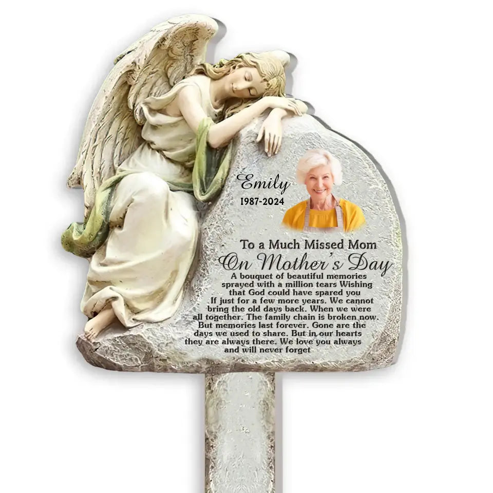 A Bouquet Of Beautiful Memories Sprayed With A Million Tears - Personalized Plaque Stake - PS102