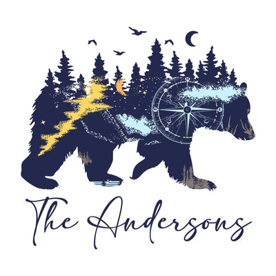 Bear Nature RV - Personalized Decal, Gift For Camping Lovers, Camping Decor - PCD120
