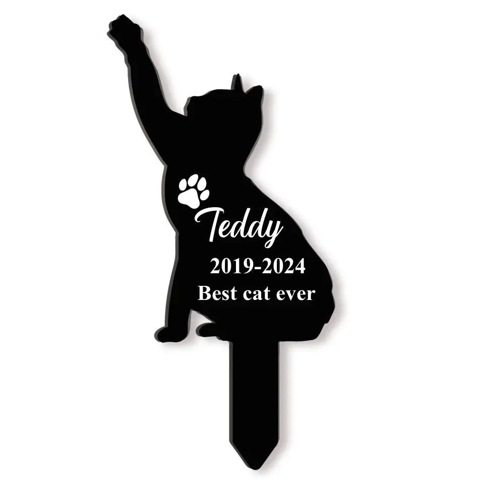 Always Be Loved, Cat Memorial Stake - Personalized Plaque Stake, Loss Of Pet, Memorial Gift -PS103