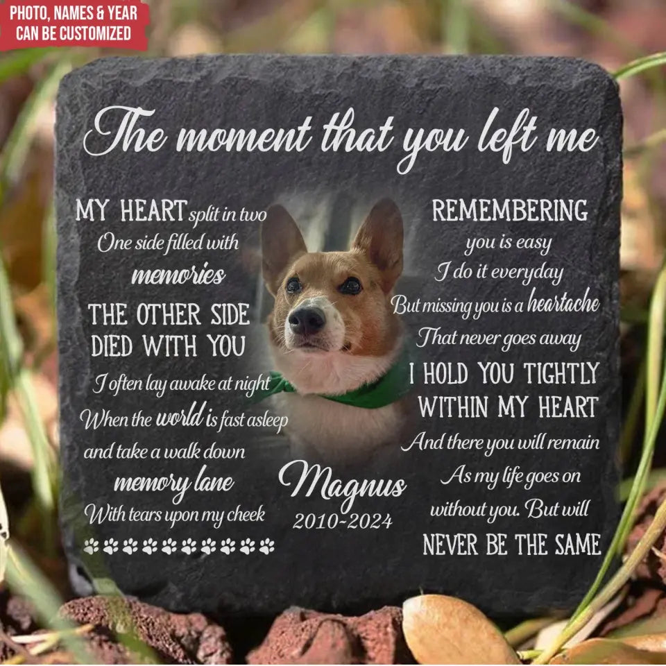 As My Life Goes On Without You But Will Never Be The Same - Personalized Stone, Memorial Gift - MS93
