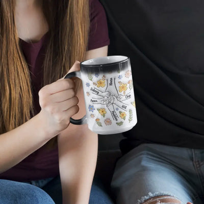 You Held Our Hands For Fleeting Moment You Hold Our Hearts Forever - Personalized Color Changing Mug - M98