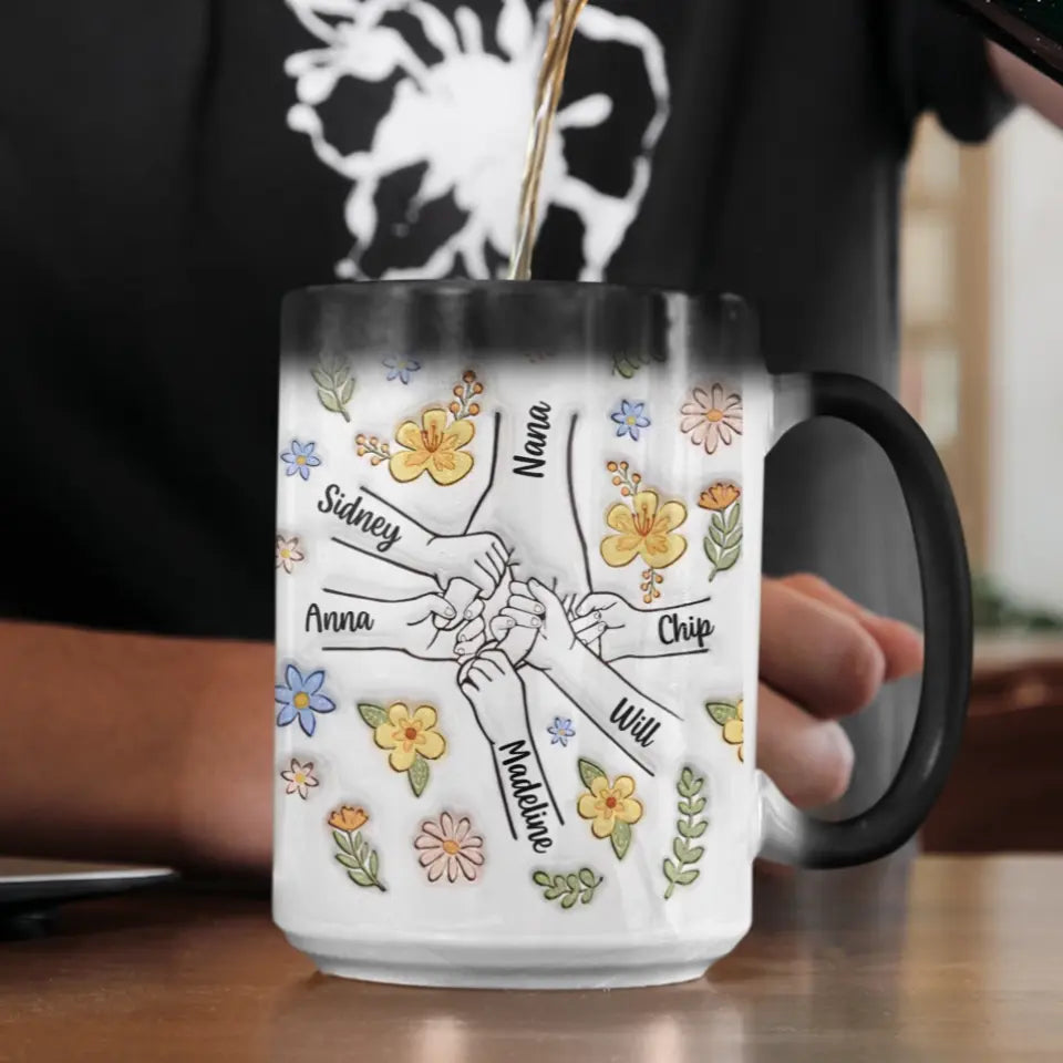 You Held Our Hands For Fleeting Moment You Hold Our Hearts Forever - Personalized Color Changing Mug - M98