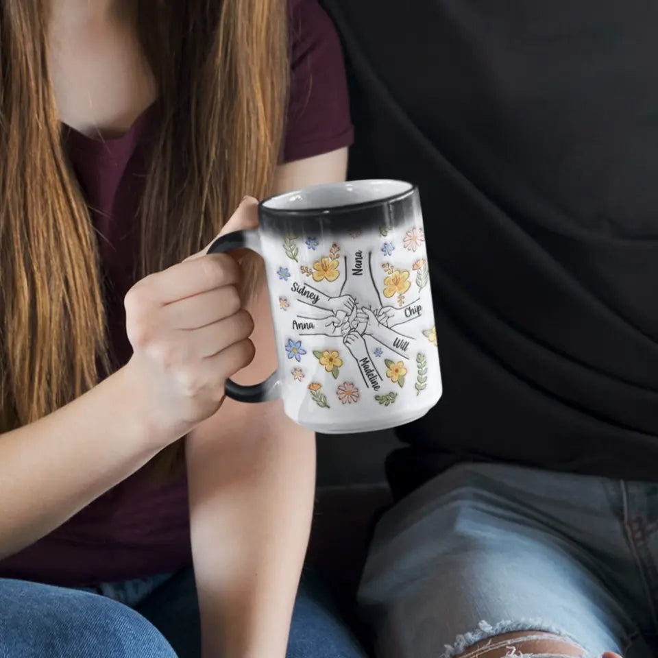 You Held Our Hands For Fleeting Moment You Hold Our Hearts Forever - Personalized Color Changing Mug - M98