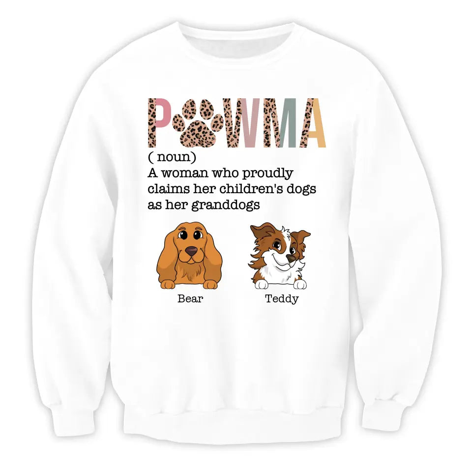 Pawma Who Proudly Claims Her Children's Dog As Her Granddogs - Personalized T-Shirt, Gift For Dog Lovers, Family Gift - TS1188