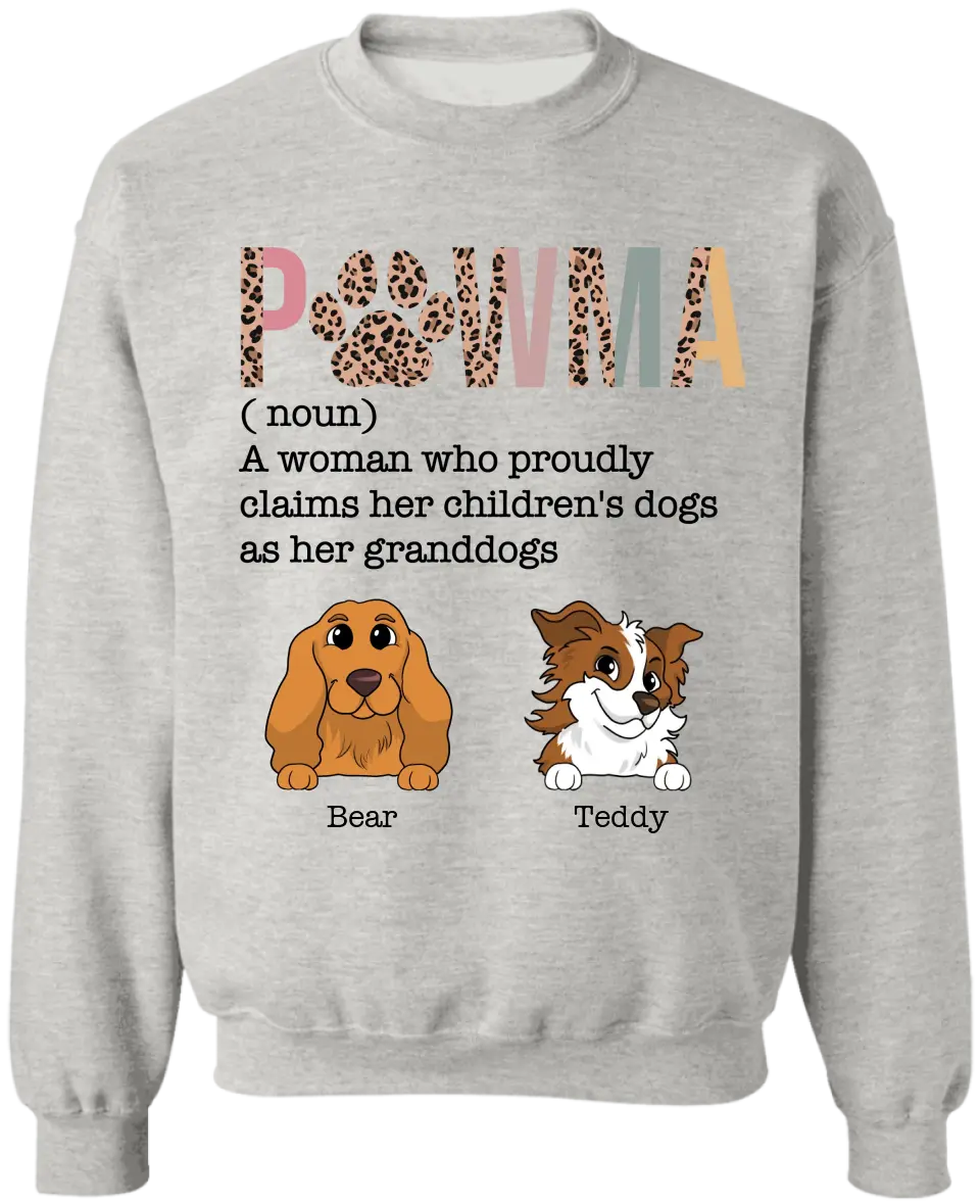 Pawma Who Proudly Claims Her Children's Dog As Her Granddogs - Personalized T-Shirt, Gift For Dog Lovers, Family Gift - TS1188