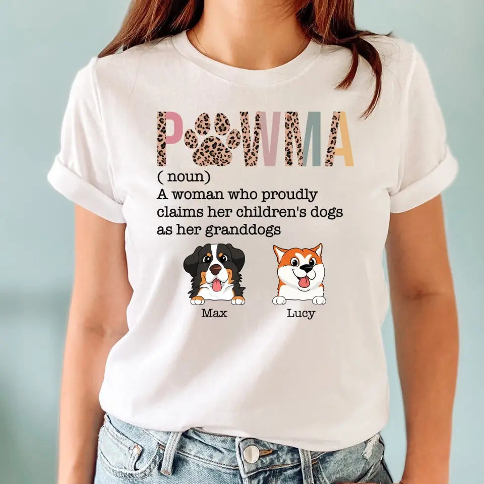 Pawma Who Proudly Claims Her Children's Dog As Her Granddogs - Personalized T-Shirt, Gift For Dog Lovers, Family Gift - TS1188