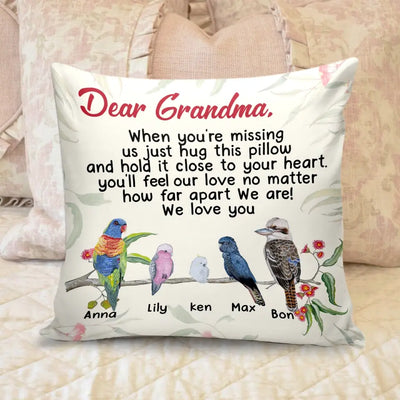 When You’re Missing Us Just Hug This Pillow - Personalized Pillow, Unique Gift For Grandma/Nana - PC83