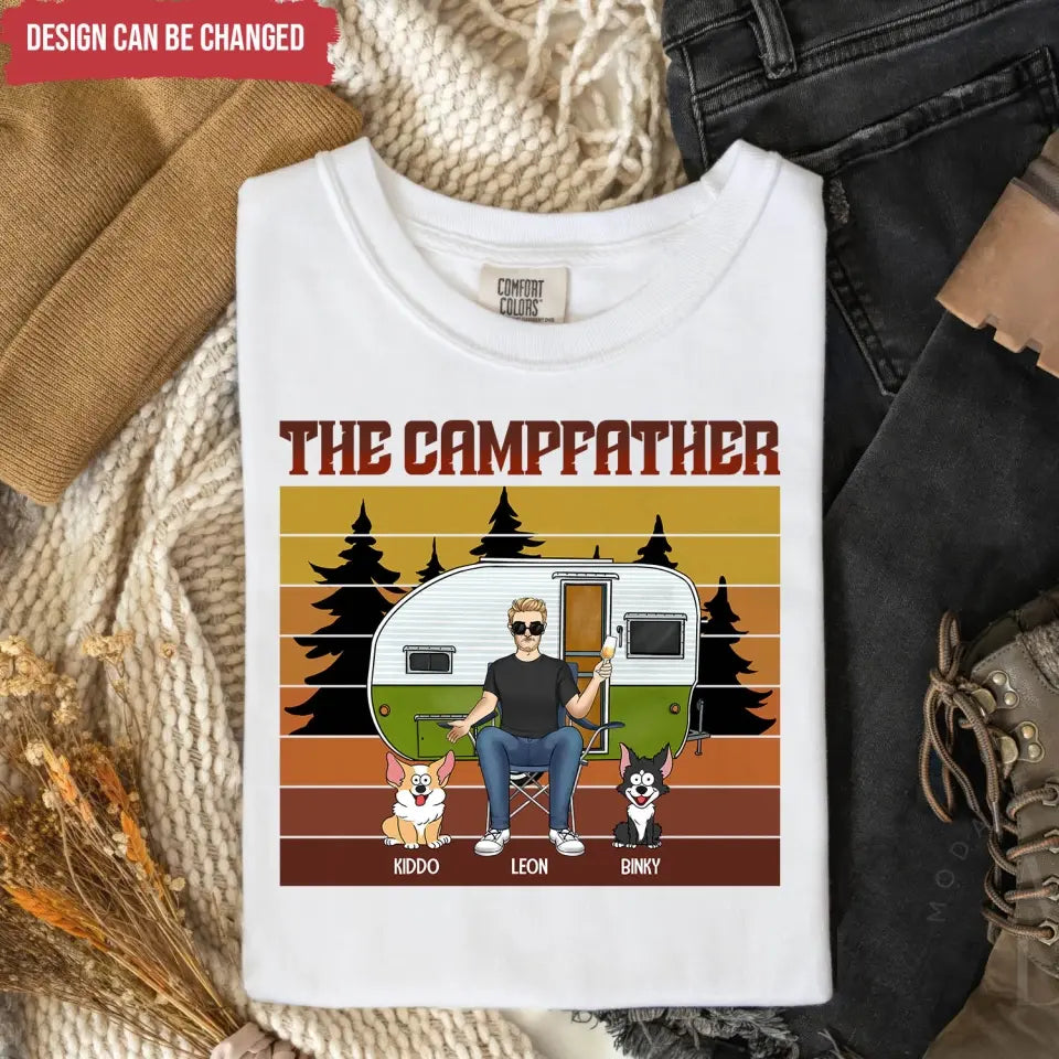 The Campfather - Personalized T-Shirt, Gift For Camping Lovers, Family Gift - TS1191