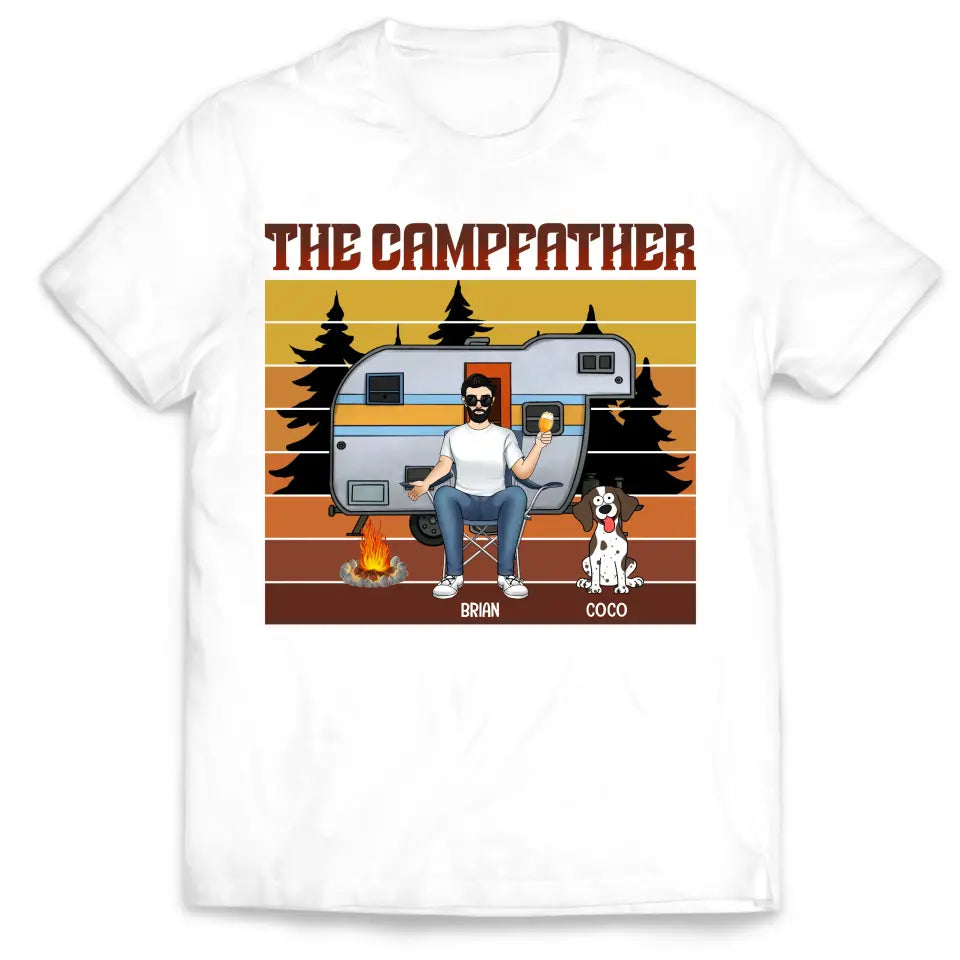 The Campfather - Personalized T-Shirt, Gift For Camping Lovers, Family Gift - TS1191