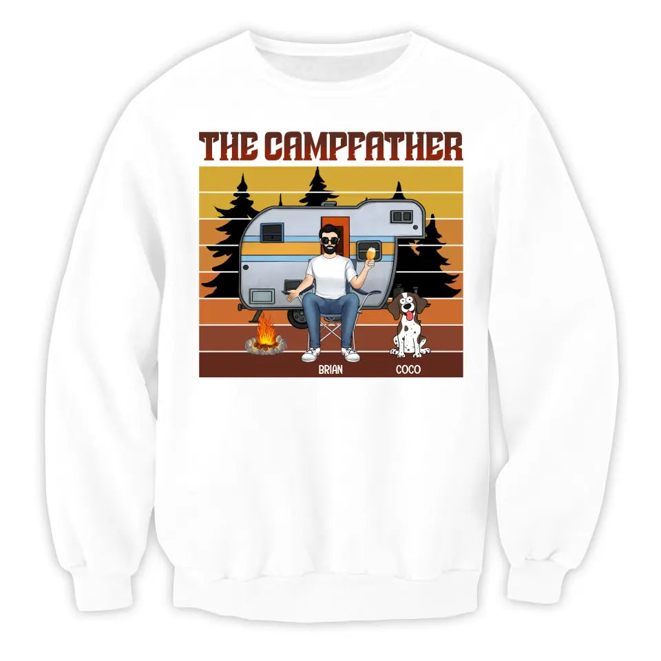 The Campfather - Personalized T-Shirt, Gift For Camping Lovers, Family Gift - TS1191