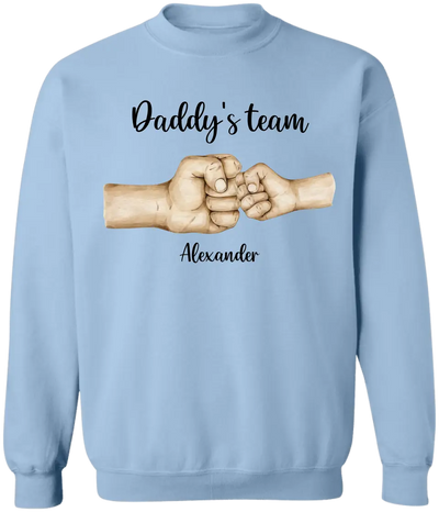 Fist Bump Daddy's Team - Personalized T-Shirt, Gift For Dad, Custom Shirt For Him - TS1192