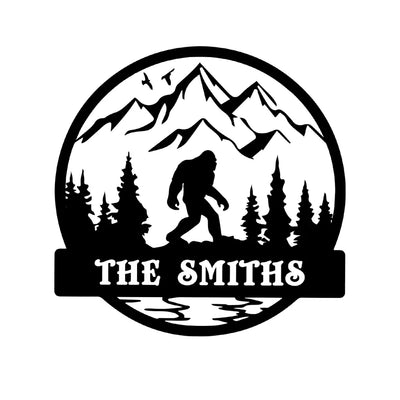 Outdoor Sasquatch Custom Name - Personalized Decal, Camping Decal, Camping Gift - PCD122